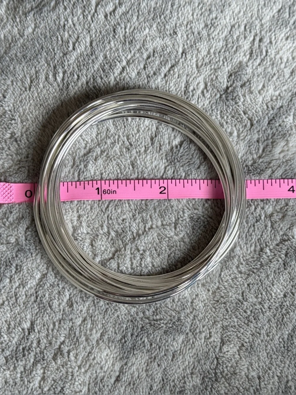 Sterling Silver Multi-Band Women’s Bangle Bracelet set of 10 - Picture 6 of 9